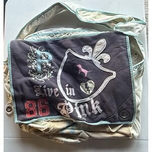 Victoria's Secret PINK Graphic X Large Duffle Bag Carry On Luggage RARE 86